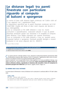 Le distanze legali tra pareti finestrate con particolare