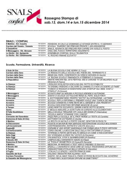 13, 14 e 15 dicembre