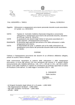 decreto utilizzi e assegnazioni docenti sc.sec. Igr