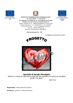 Progetto Ascolto - Istituto Comprensivo Pomigliano &ldquo; G. FALCONE