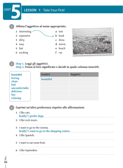 Switch On, Everybody! 2 &ndash; Unit 5 - Zanichelli online per la scuola