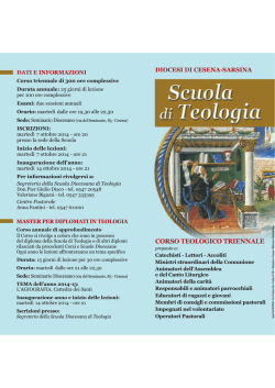 CORSO TEOLOGICO TRIENNALE