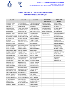 Arbitri Associati - FIPAV - Comitato Regionale Trentino