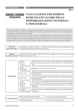 OIC 9 - Svalutazione per perdite durevoli di valore delle