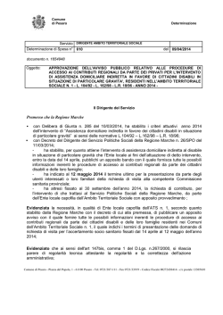 determina approvazione avviso n 610 - 9 aprile 2014