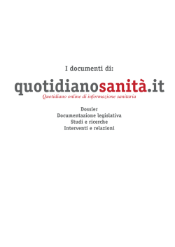 il testo - QuotidianoSanit&agrave;.it