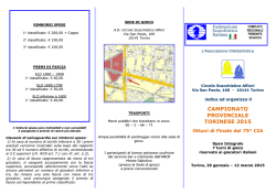 Bando Campionato Provinciale di Torino 2015