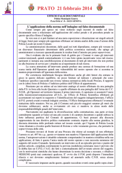 Falsi documentali - Comune di Prato