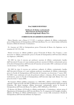 1 Prof. MARCO RUOTOLO Ordinario di diritto