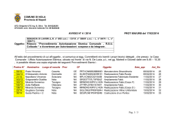 COMUNE DI NOLA Provincia di Napoli Pag. 1 / 3 AVVISO N° 4