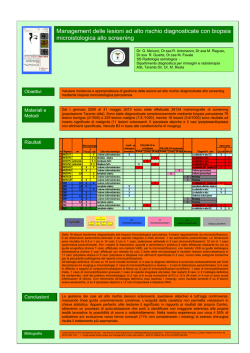 Management delle lesioni ad alto rischio diagnosticate con