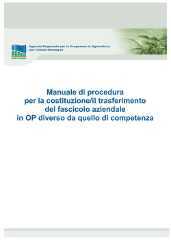 manuale di procedura per la costituzione/trasferimento del