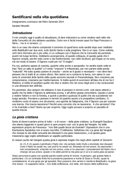 Santificarsi nella vita quotidiana