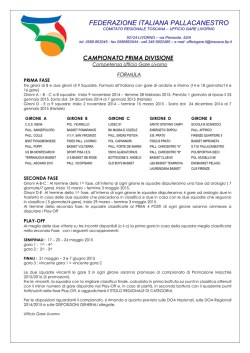 FORMULA PRIMA DIVISIONEm - Federazione Italiana Pallacanestro