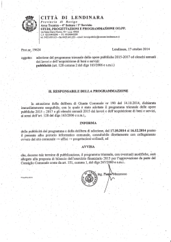 adozione del programma triennale modificato delle opere pubbliche
