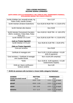 Tariffe Iscrizioni - TSN Somma Lombardo