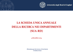 La Sua-Rd - Universit&agrave; degli studi di Cagliari.