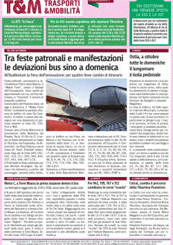 Tra feste patronali e manifestazioni le deviazioni