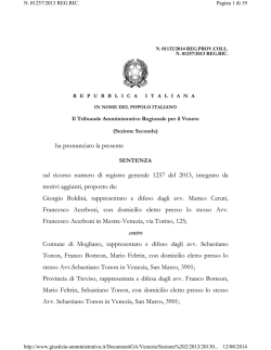 sentenza TAR Veneto 1132 del 2014
