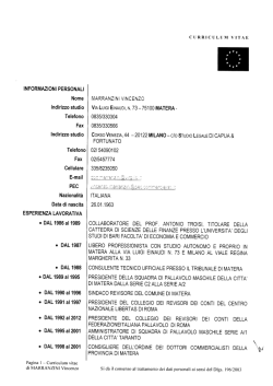 Curriculum vitae da Marranzini a Didio