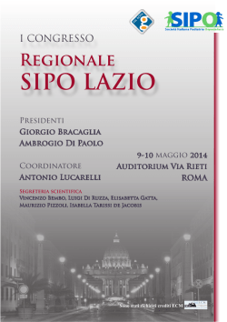 i congresso regionale sipo - SIPO - Societ&agrave; Italiana di Pediatria