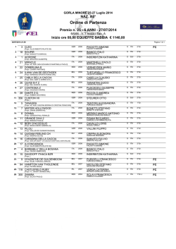 Ordine di Partenza - Equieffe equestrian Center