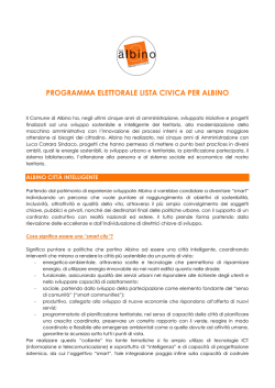PROGRAMMA ELETTORALE LISTA CIVICA PER ALBINO