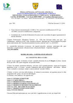 Bando derrate alimentari as 14-15 IPALBTUR VSG