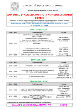 PROGRAMMA del CORSO - Universit&agrave; degli Studi di Torino