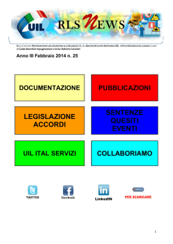 Newsletter n. 25 febbraio 2014