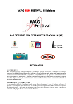WFF14 Bando concorso CINEMATOGRAFICO
