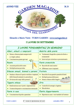 ANNO VIII N. 9 I LAVORI DI SETTEMBRE