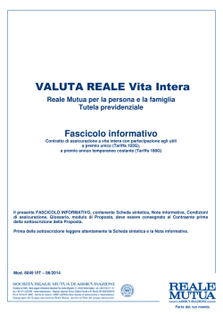 Fascicolo Informativo Valuta Reale Vita Intera ed. 06