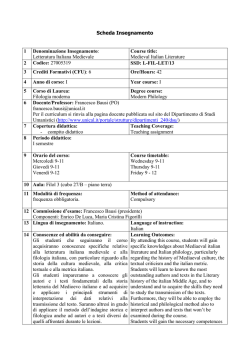 Letteratura Italiana Medievale