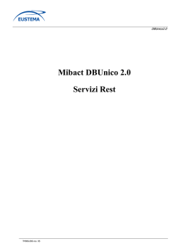 DBUnico20 Servizi Rest rev 1 - Ministero per i Beni e le Attivit&agrave;