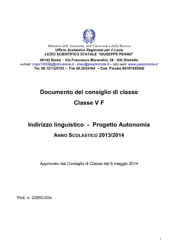 Documento di classe 5F