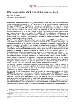 Efficienza energetica e fonti rinnovabili: a che punto siamo