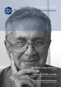 Rivista Trimestrale - 1/2014 - Diritto penale contemporaneo