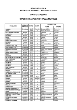 Parco stalloni - Regione Puglia