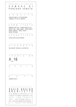 tavola A16: relazione tecnica illustrativa