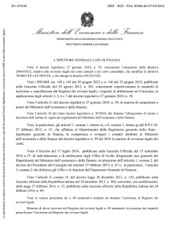 Decreto di iscrizione nel Registro dei revisori