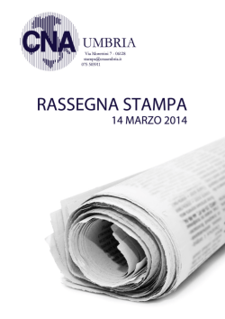 Rassegna stampa 14 marzo 2014