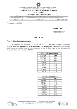 ISTITUTO DI ISTRUZIONE SUPERIORE STATALE &ldquo;E. VANONI" Via