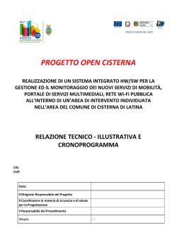 PROGETTO OPEN CISTERNA REALIZZAZIONE DI UN SISTEMA