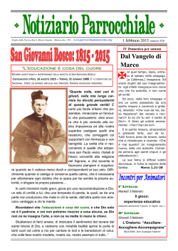 1 febbraio 2015 - Parrocchia Montecchio