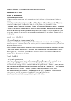 Domenica 1 febbraio - La Settimana tutti i giorni &ndash; Diocesi di Livorno