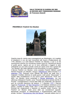 Francesco Zanardi PREAMBOLO: Friedrich Von