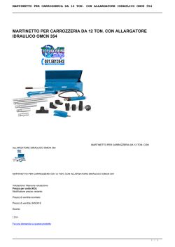 martinetto per carrozzeria da 12 ton. con allargatore