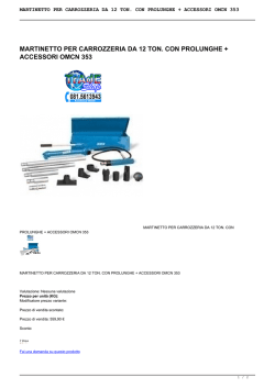 martinetto per carrozzeria da 12 ton. con prolunghe +