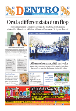 ora la differenziata &egrave; un flop